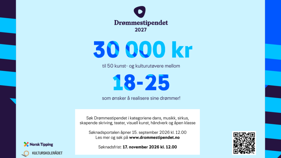 Lenkje til artikkel: Drømmestipendet 2027 - søk nå!
